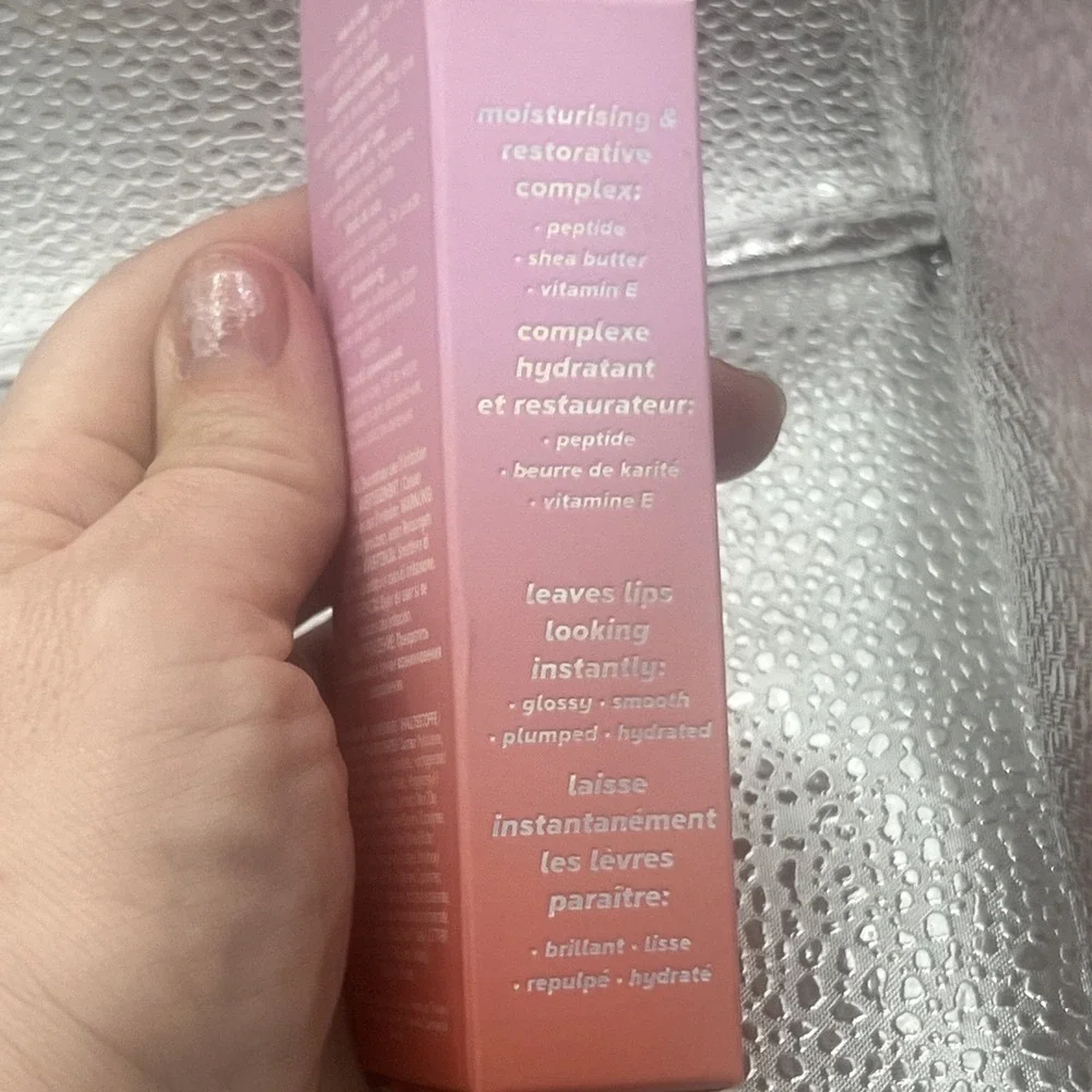 Peptide Lip Tint Nourishing Glaze, Raspberry Jam, 0.23oz, New 7ml Vegan PETA